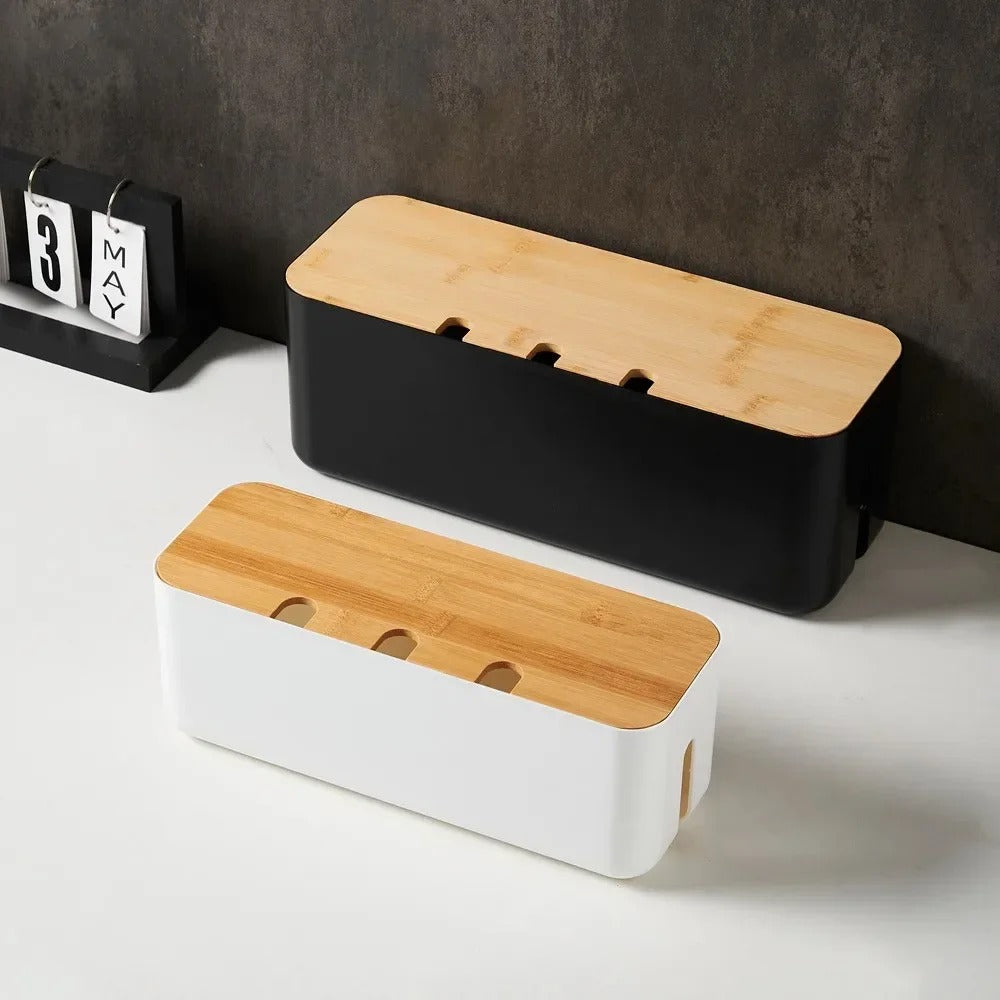 Cable Management Box – Power Strip Hider & Cord Organizer for Desk